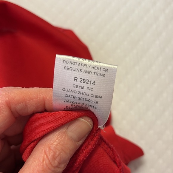 Truly Me by Sara Sara Girl’s Red and Blue Floral Long Sleeve Dress. Size 16 - Picture 10 of 11